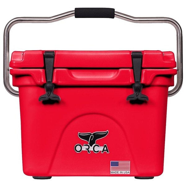 Orca Cooler, 20 qt Cooler, Red, 10 days Ice Retention ORCRE/RE020 Zoro